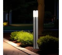 Luce per Esterni Piantana E27 Acciaio Inox Opale Lampione Lampade da Giardino [EEK: Non valutato]