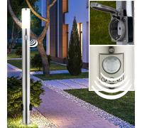 Luce per Esterni Piantana Lampada da Parete LED Prese Movimento Acciaio Inox E27 [EEK: F]