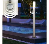 Luce per Esterni Piantana Lampada da Parete LED Prese Movimento Acciaio Inox E27 [EEK: F]