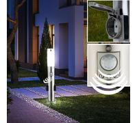 Luce per Esterni Piantana Lampada da Parete LED Prese Movimento Acciaio Inox E27 [EEK: F]