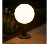 Luce per Esterni Piantana Lampada da Percorso Vetro Sfera 1x E27 Alu D.25 CM [EEK: Inaditato]