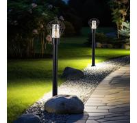 Luce per Esterni Piantana Lampione Industrial Griglia Giardino H 100 CM 2x [EEK: Non valutato]