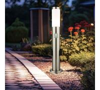 Luce per Esterni Piantana Movimento 2x Prese Giardino Acciaio Inox H 60 CM [EEK: Non valutato]