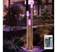 Luce per Esterni Piantana RGB LED Telecomando Dimmerabile Simil Legno Opale