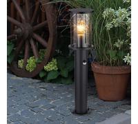 Luce per Esterni Piantana Sensore di Movimento Acciaio Inox Lampione Vetro IP54 [EEK: Non valutato]
