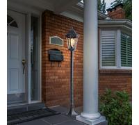 Luce per Esterni Piantana Verde Nero E27 Alluminio Giardino Lampade da Percorso [EEK: Non valutato]