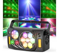 Luce per Feste da Discoteca RGBW da 80W, Luce per Effetti Scenici 6 in 1 con Semovente, Attivazione Sonora DMX15CH Master Slave Adatta per Feste in Discoteca Palchi Compleanni Matrimoni Festival