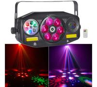 Luce per feste DJ Luci stroboscopiche da discoteca 6X10W Luci ad effetto LED Bee Eye Luce a LED attivata dal suono Luce da palcoscenico per club