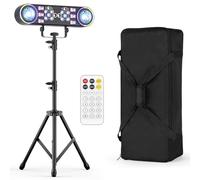 Luce per Feste in Discoteca 7 in 1,Luce per DJ con Treppiede Telescopico e Borsa per il Trasporto,Luce Stroboscopica per Feste con Telecomando Adatta per Natale in Casa Discoteca,Halloween