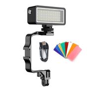 Luce per fotografia subacquea IPX8 per action camera, ricarica magnetica con supporto a scarpa fredda, ideale per gli appassionati di immersioni (illuminazione + staffa)