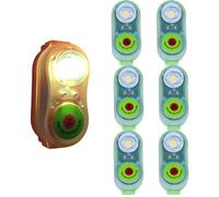 Luce per giubbotto di salvataggio, luci per giubbotto di salvataggio da 3/6 pezzi, luci di emergenza stroboscopiche attivate dall'acqua per di marine e acquatiche (6, Verde)