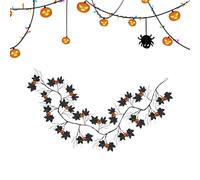 Luce per in salice di Halloween - Luci per Decorazione di Halloween, Luci per a batteria, Decorazione per impermeabile con 8 modalità per Finestre Specchi Soggiorno Giardino