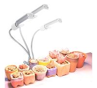Luce per la crescita delle piante a LED 2024 con 3 livelli di luminosità flessibili e ampia copertura della luce per giardinaggio interno Luce bianca Lega di alluminio E27 Clip USB