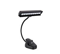 Luce per leggio Gear4music, 9 LED | Luce LED a clip per leggii, alimentata a batteria AA o USB, due livelli di luminosità, adatta a quasi tutti i leggii