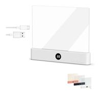 Luce per libri a LED intelligente, Luce per libri piatta, Luci notturne per la protezione degli occhi degli studenti con 3 colori e timer, Regolazione della luminosità, Alimentata a batteria (01#)