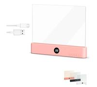 Luce per libri a LED intelligente, Luce per libri piatta, Luci notturne per la protezione degli occhi degli studenti con 3 colori e timer, Regolazione della luminosità, Alimentata a batteria (03#)