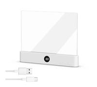 Luce per Libri, Luce da Lettura Piatta a LED Trasparente Ricaricabile con 3 Colori e Timer, Lampada a Pannello Dimmerabile Luce per Pagina Intera del Libro per Leggere a Letto di Notte, Regali