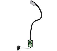 Luce per Macchina da Cucire a LED, Lampadina da Campeggio Ad Energia Solare Luce per Trapano a Montaggio Magnetico con Rivestimento Silone Flessibile a Collo di Cigno(Standard europeo nero 100-240v)