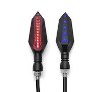 Luce per moto Universale Del Motociclo/Moto 12V Indicatori Di Direzione Lampeggiante Anteriore Luci Posteriori Per Honda CB650F VF VFR 750 VFR800 VTR1000F CBR125R VFR750(1 pair Red-Blue)