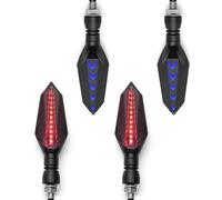 Luce per moto Universale Del Motociclo/Moto 12V Indicatori Di Direzione Lampeggiante Anteriore Luci Posteriori Per Honda CB650F VF VFR 750 VFR800 VTR1000F CBR125R VFR750(2 pairs Red-Blue)