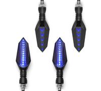 Luce per moto Universale Del Motociclo/Moto 12V Indicatori Di Direzione Lampeggiante Anteriore Luci Posteriori Per Honda CB650F VF VFR 750 VFR800 VTR1000F CBR125R VFR750(2 pairs Blue-Blue)