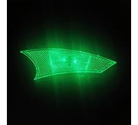 Luce per raggi della bicicletta caricata tramite USB con modalità notturna attivata dal movimento per una maggiore visibilità durante il ciclismo (verde)