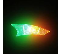 Luce per raggi ricaricabile compatibile con ruote di bicicletta tramite ricarica USB e logica di attivazione automatica dell'oscurità (colorata)