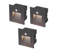 Luce Per Scale Da Esterno, Faretto A LED Da 3 W, Luci Da Giardino Quadrate Impermeabili IP65, Lampada Da Parete A Bassa Tensione, Per Recinzione Da Giardino(3pcs)