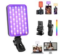 Luce per selfie - BANSINE USB ricaricabile RGB LED Phone Light - Luce fotografica portatile con 97+ CRI, temperatura colore 2500K-6500K per video, trucco, live streaming e fotografia