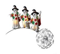 Luce per solare Halloween Resina 50cm Design Spettrale Luce per | Design spettrale unico, per cappello stregato patchwork, Halloween charm, figura in resina solida(Waving Garden P)