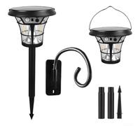 Luce per solare LED per giardino 4 Modi IP65 Impermeabile Luce | 4 modalità luce, caldo/RGB, risparmio energetico, per zero costi elettricità, installazione facile(dual-purpose)