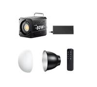 Luce per Telecamera COB da 80 W, Luce Dimmerabile, Luce LED Fotografica da 2500-6500 K, per Studio Fotografico, Film, Streaming Live, Spina USA