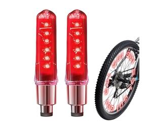 Luce Per Valvola Della Bicicletta 2 Pezzi Luce Doppio Lato Lettere Per | Luce Valvola Bici Da Strada Per Ciclisti Uomo Pendolarismo Uscite Gruppo Campeggio Lunghi Tour Ciclismo Urbano