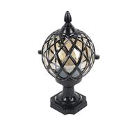 Luce Pilastro Lampada A Colonna A Globo E27 A A Sfera In Vetro E Alluminio Lampade Da Palo Per Esterni Cortile Patio Portico Cancello Luce Paesaggio Giardino Patio(Bronze)