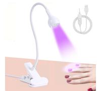 Luce Polimerizzante a Collo di Cigno Portatile Lampada per Unghie con Clip