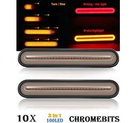 Luce Posteriore 10X Barra 100 LED Halo Dynamic Scorre Freccia Freno Stop 12-24V
