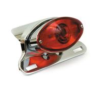 Luce Posteriore Cateye Cromato Con Supporto,per Harley-Davidson E - Contrassegno
