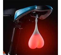 Luce posteriore della bici del silicone, luci della coda della palla della bicicletta, luci di avvertimento del cuore della bicicletta, lampada a LED essenziale di notte, facile da installare palle