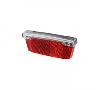 Luce Posteriore E-Bike LED COB Rossa per Portapacchi, Freno, 6-48V, Interasse 80mm, Nera