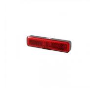 Luce Posteriore E-Bike per Portapacchi con Freno, LED Rossi, 6-48V DC, Nera