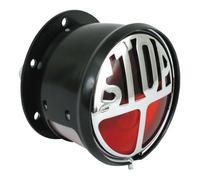 Luce Posteriore Fermata, Nero - Cromato Con Schraubplatte, per Harley - Davidson