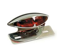 Luce Posteriore L. A. Cromo, Rosso, con Supporto, per Harley-Davidson E - Mark