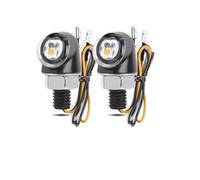 Luce Posteriore Per Moto Per Cafe Per Racer Per Bobber Per Chopper 8mm Moto LED Indicatori Direzione Lampada Indicatore Direzione DRL Luci Freno Stop Fanale posteriore per moto(2Pcs White Amber)