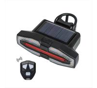 Luce posteriore solare per bicicletta con indicatori di direzione, ricaricabile tramite USB
