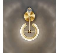 Luce postmoderna Lampada da parete di lusso All-Copper, Sfondo TV Parete Tricolore Luce Regolabile SCONCE Lampade da parete Rotonde in Ferro Battuto per Soggiorno Camera da letto Aisle Trap Aqiong