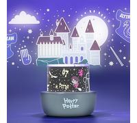 Luce Proiettore Harry Potter Lampada Notturna Ufficiale Hogwarts & Quidditch con Scene Intercambiabili, Alimentata via USB o Batterie
