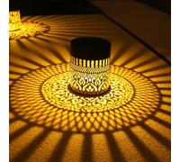 Luce proiettore Mandala a energia solare, Lanterna Solare da Giardino Esterni, Luci solari metalliche per recinzioni, Luci da giardino impermeabili vintage per patio e giardino