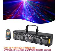 Luce Proiezione UV Con Sfera Magica Laser 5 In 1 96 Immagini Con Telecomando H7