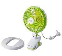 LUCE QUADRA CFG EV090 MINI FAN USB Ventilatore base con clip, a pinza da tavolo e da parete, diametro 22 cm, inclinabile 90°