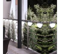 Luce Recinzione Lampada da Parete per Esterni Solare LED Giardino Balcone 8er